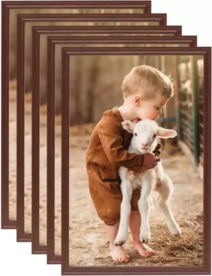 VidaLife Fotolijsten 5 st voor wand of tafel 70x90 cm MDF goudkleurig - Foto 2