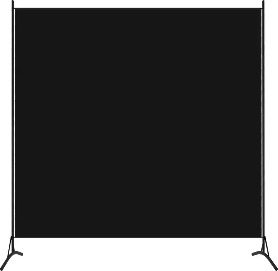 VidaLife Kamerscherm met 1 paneel 175x180 cm zwart