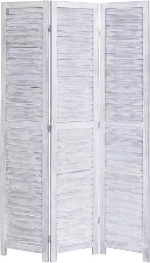 VidaLife Kamerscherm met 3 panelen 105x165 cm hout grijs