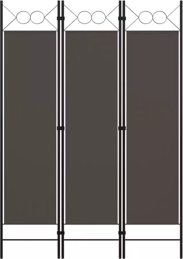 VidaLife Kamerscherm met 3 panelen 120x180 cm antraciet
