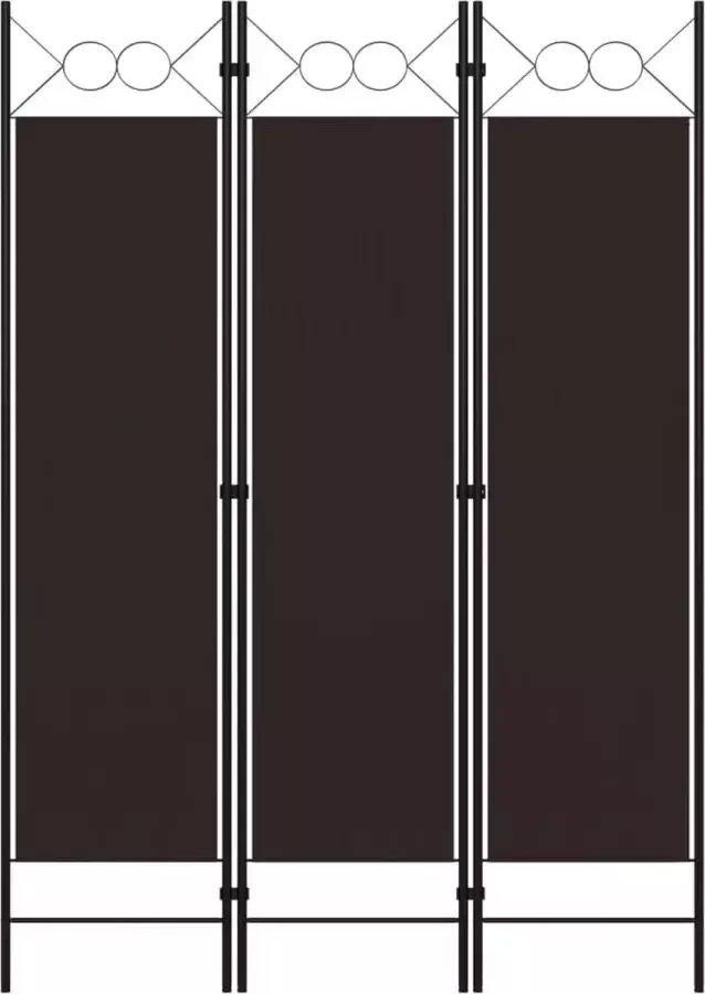 VidaLife Kamerscherm met 3 panelen 120x180 cm bruin