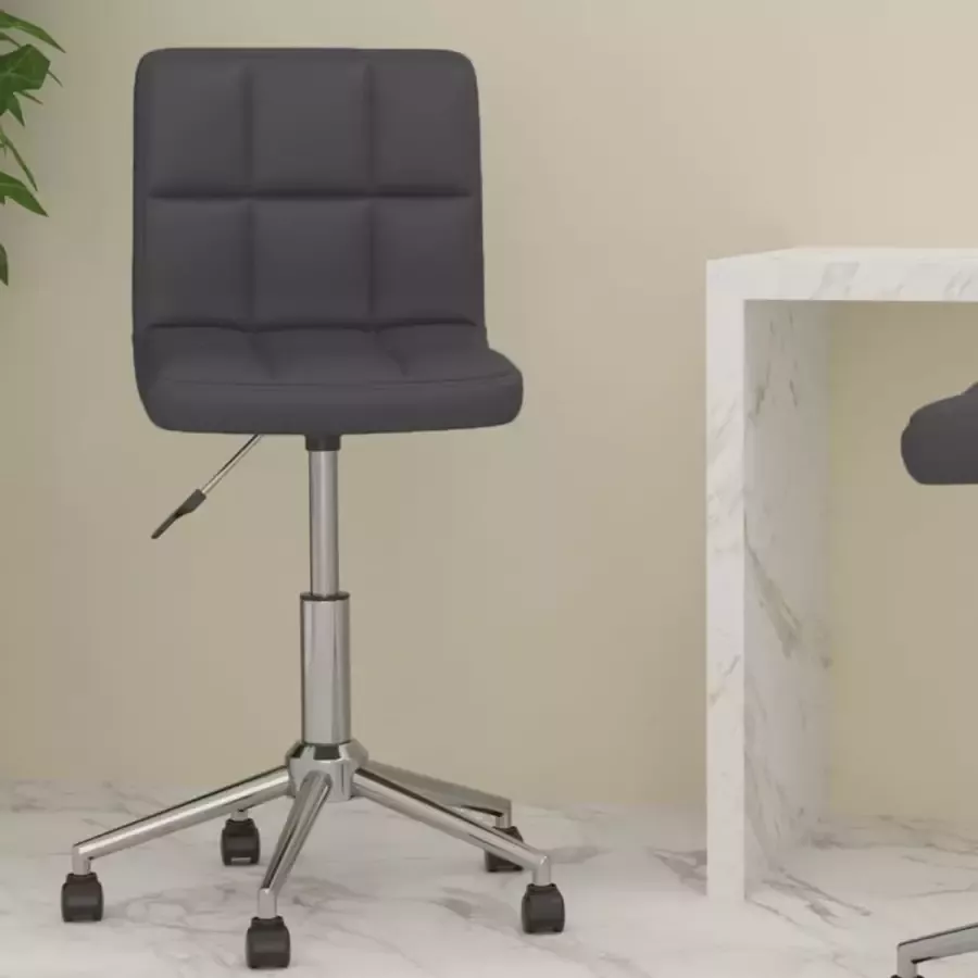 VidaLife Kantoorstoel draaibaar kunstleer grijs