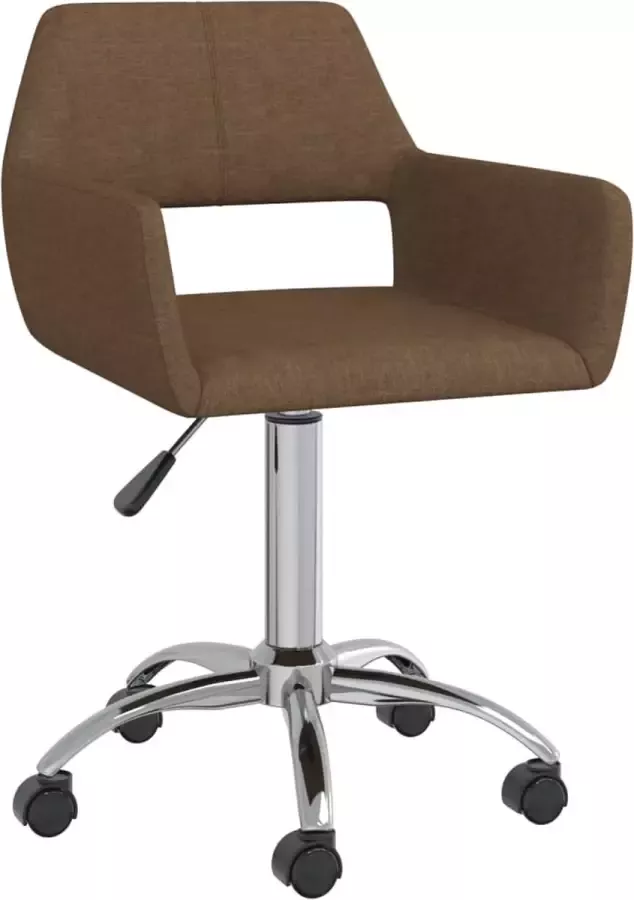 VidaLife Kantoorstoel draaibaar stof bruin - Foto 8