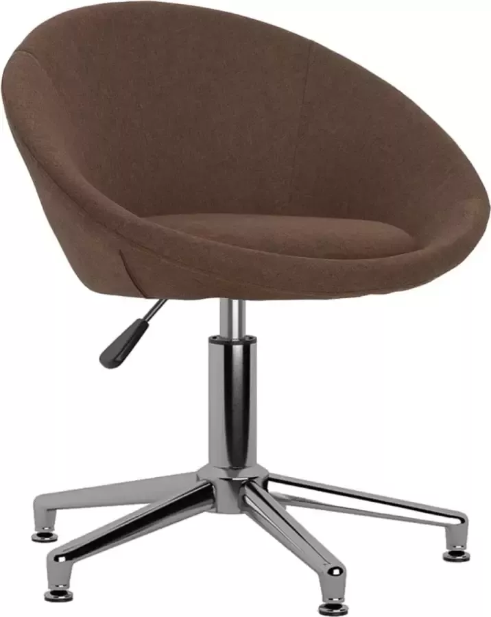 VidaLife Kantoorstoel draaibaar stof bruin - Foto 7
