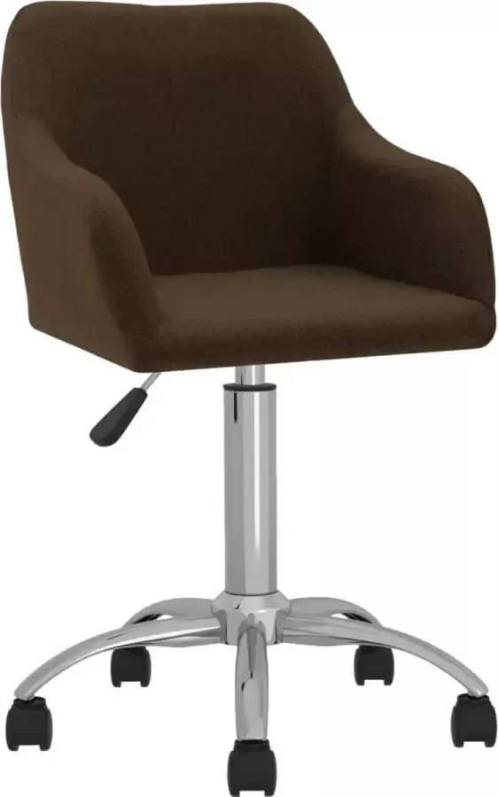 VidaLife Kantoorstoel draaibaar stof donkerbruin - Foto 10