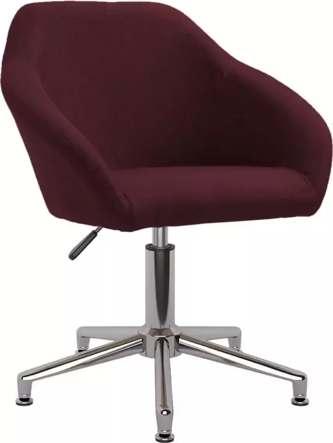 VidaLife Kantoorstoel draaibaar stof paars - Foto 5