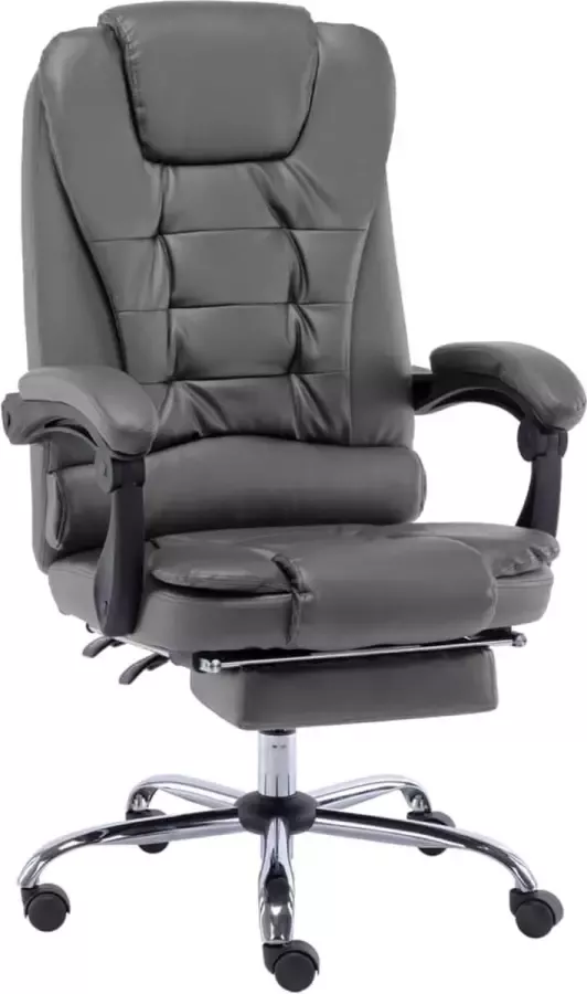 VidaLife Kantoorstoel kunstleer antraciet - Foto 1