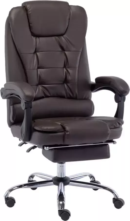 VidaLife Kantoorstoel kunstleer bruin - Foto 2