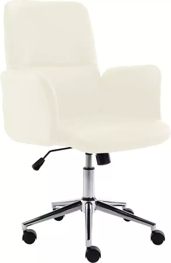 VidaLife Kantoorstoel kunstleer crèmekleurig - Foto 3