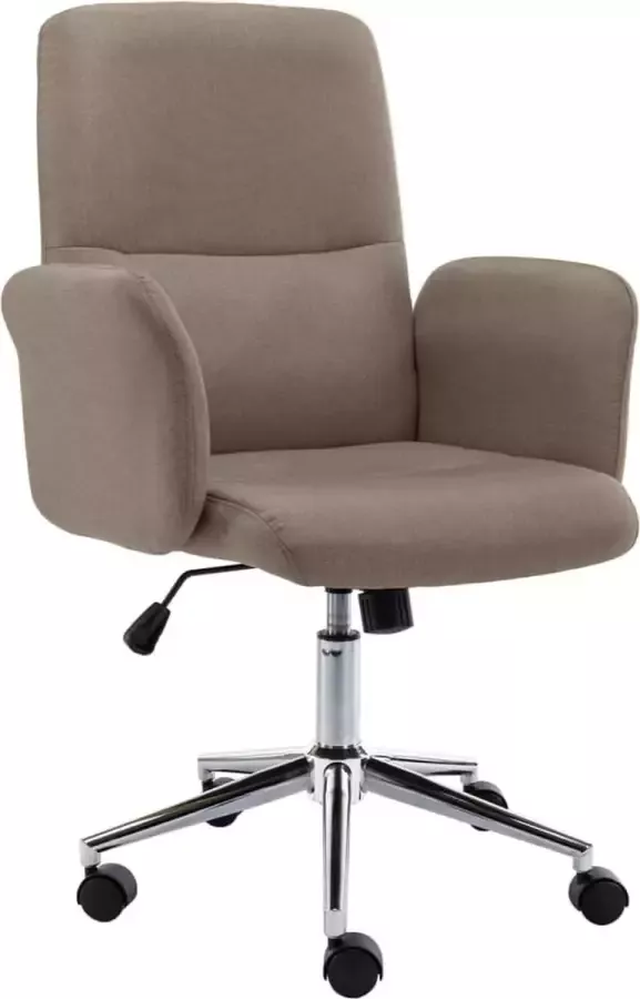 VidaLife Kantoorstoel stof taupe