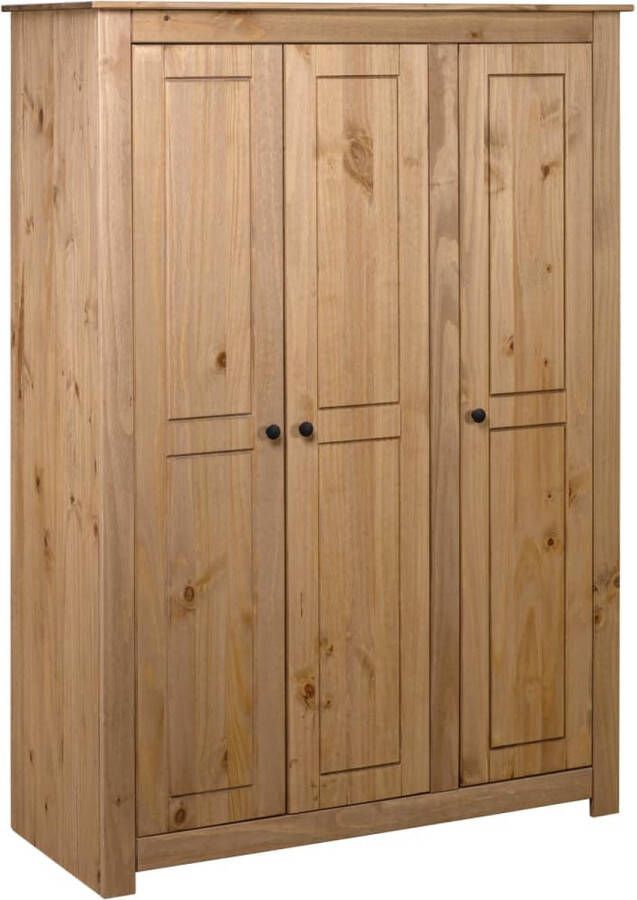 VidaLife Kledingkast 3 deuren Panama Range 118x50x171 5 cm grenenhout
