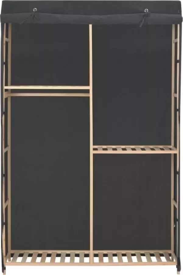 VidaLife Kledingkast 3-laags 110x40x170 cm stof grijs