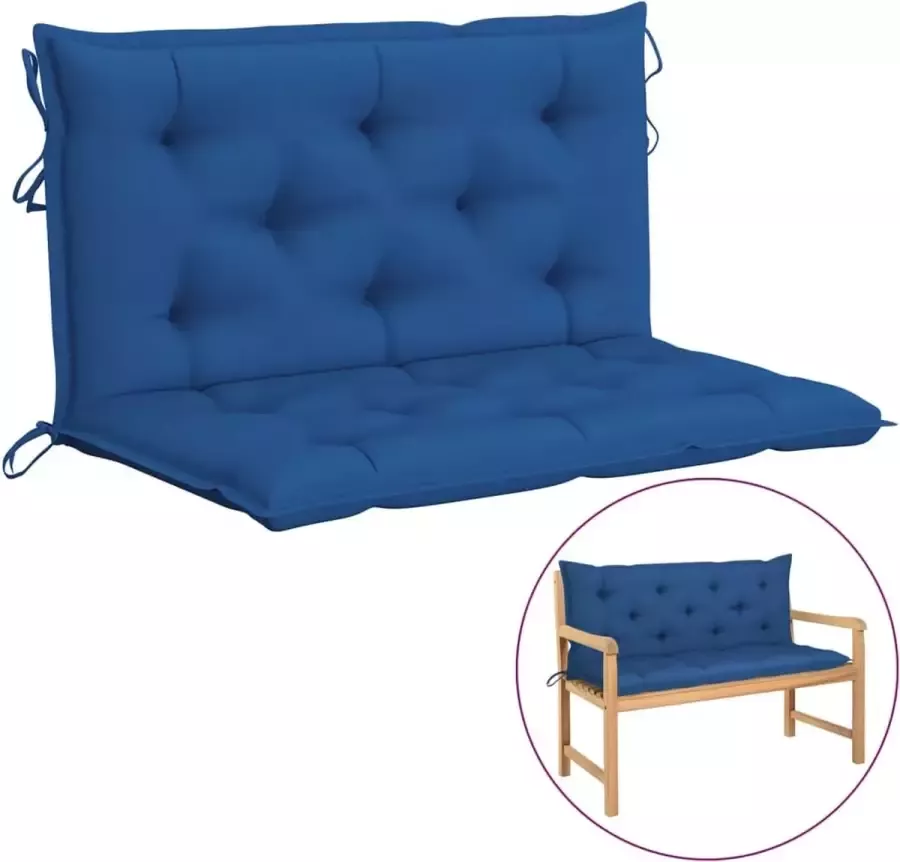 VidaLife Kussen voor schommelstoel 100 cm stof blauw
