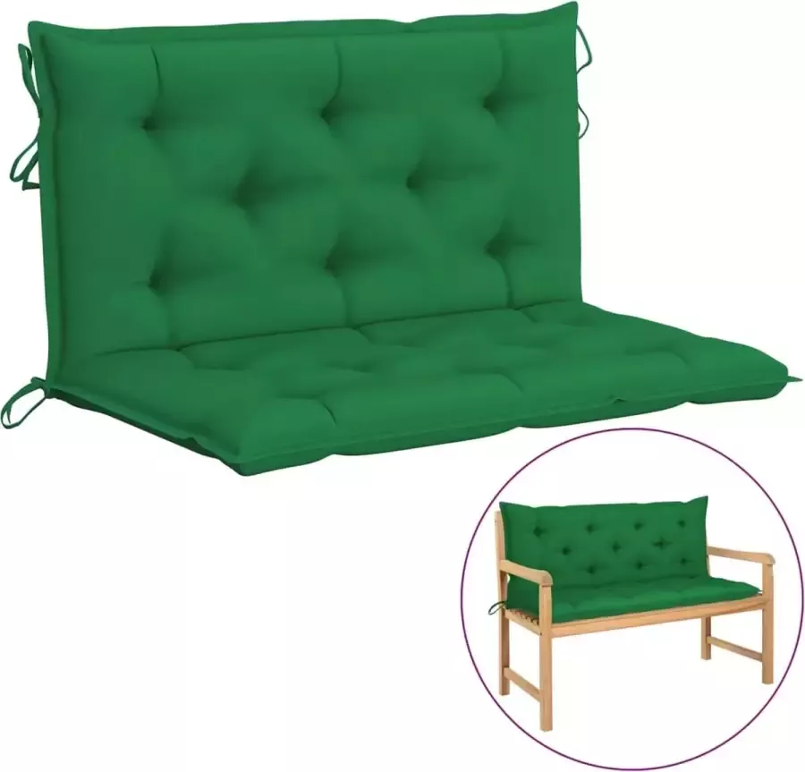 VidaLife Kussen voor schommelstoel 100 cm stof groen