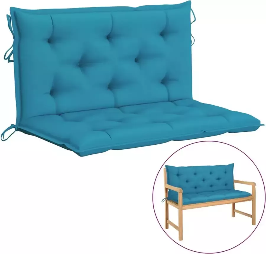 VidaLife Kussen voor schommelstoel 100 cm stof lichtblauw