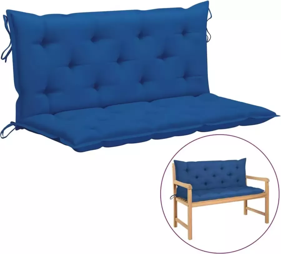 VidaLife Kussen voor schommelstoel 120 cm stof blauw