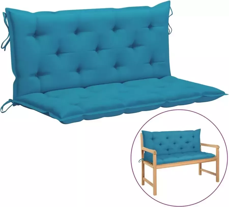 VidaLife Kussen voor schommelstoel 120 cm stof lichtblauw