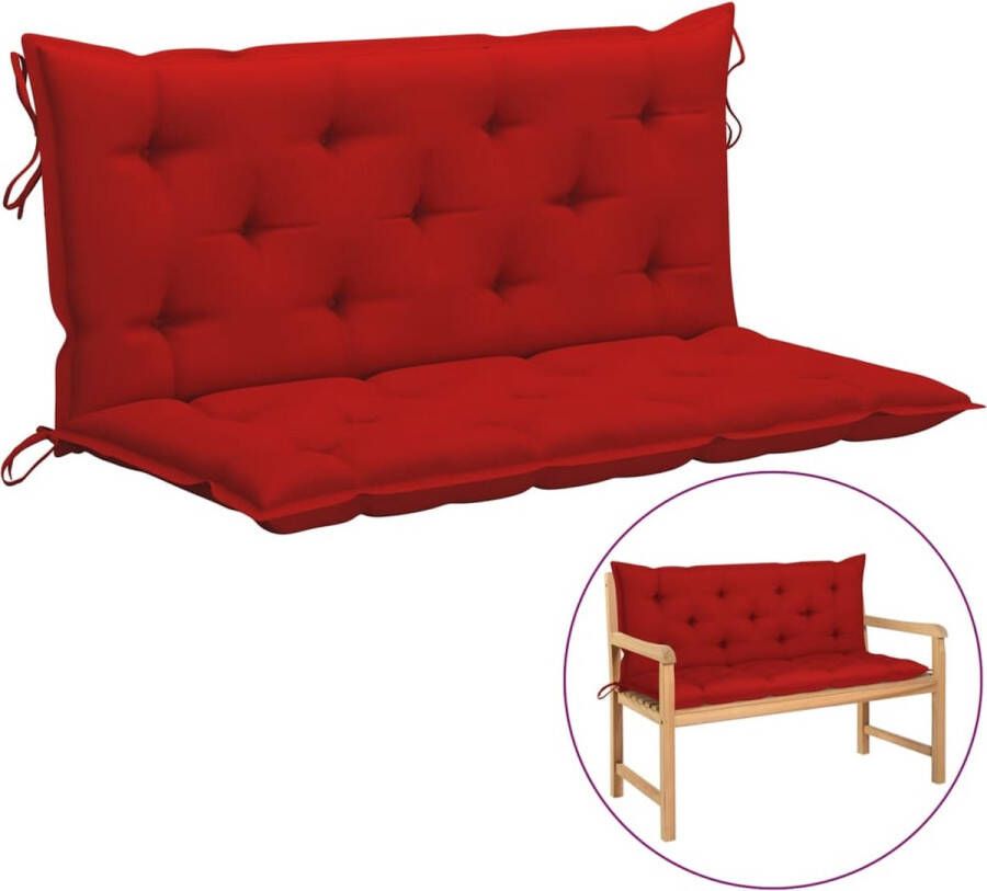 VidaLife Kussen voor schommelstoel 120 cm stof rood