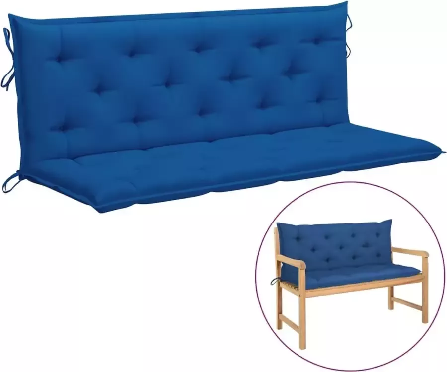 VidaLife Kussen voor schommelstoel 150 cm stof blauw