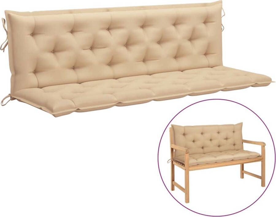 VidaLife Kussen voor schommelstoel 180 cm stof beige