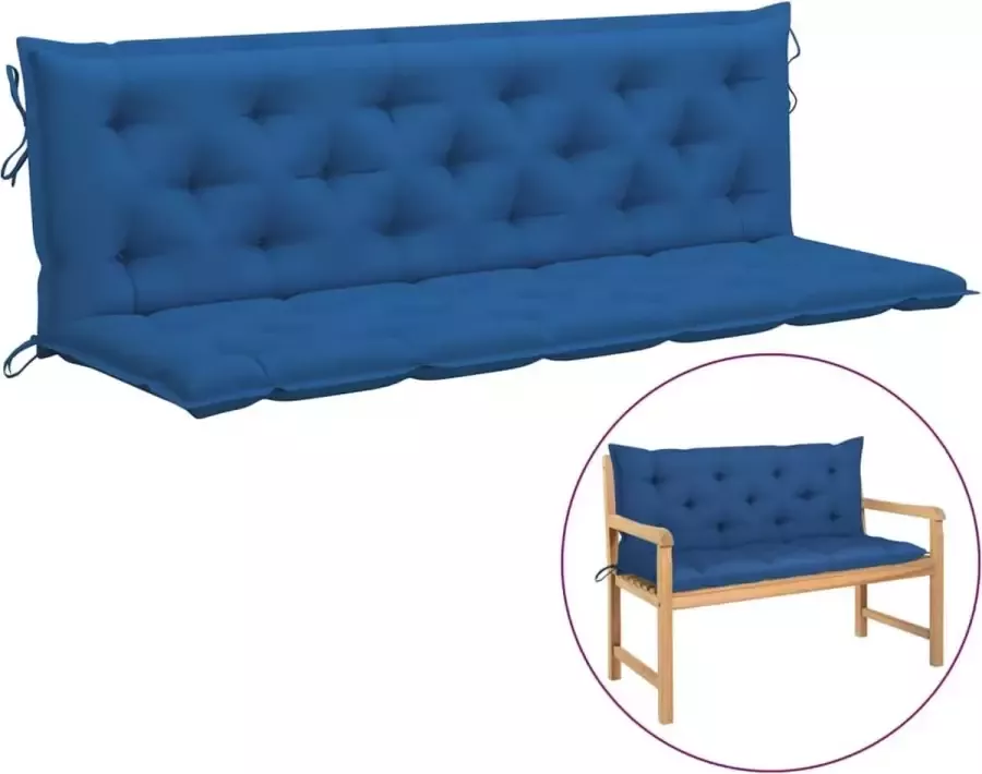 VidaLife Kussen voor schommelstoel 180 cm stof blauw