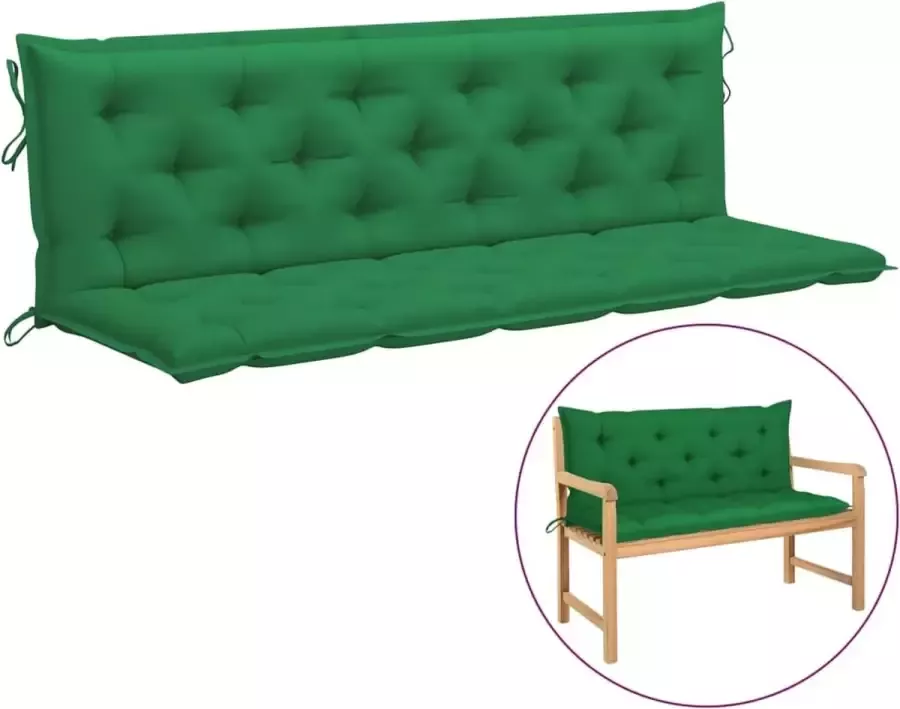 VidaLife Kussen voor schommelstoel 180 cm stof groen