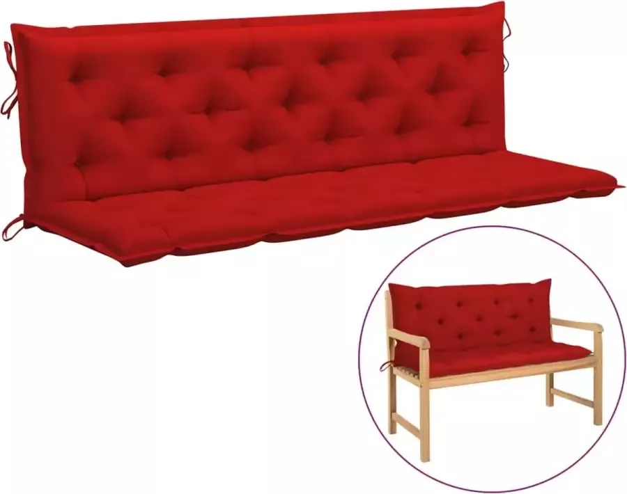 VidaLife Kussen voor schommelstoel 180 cm stof rood
