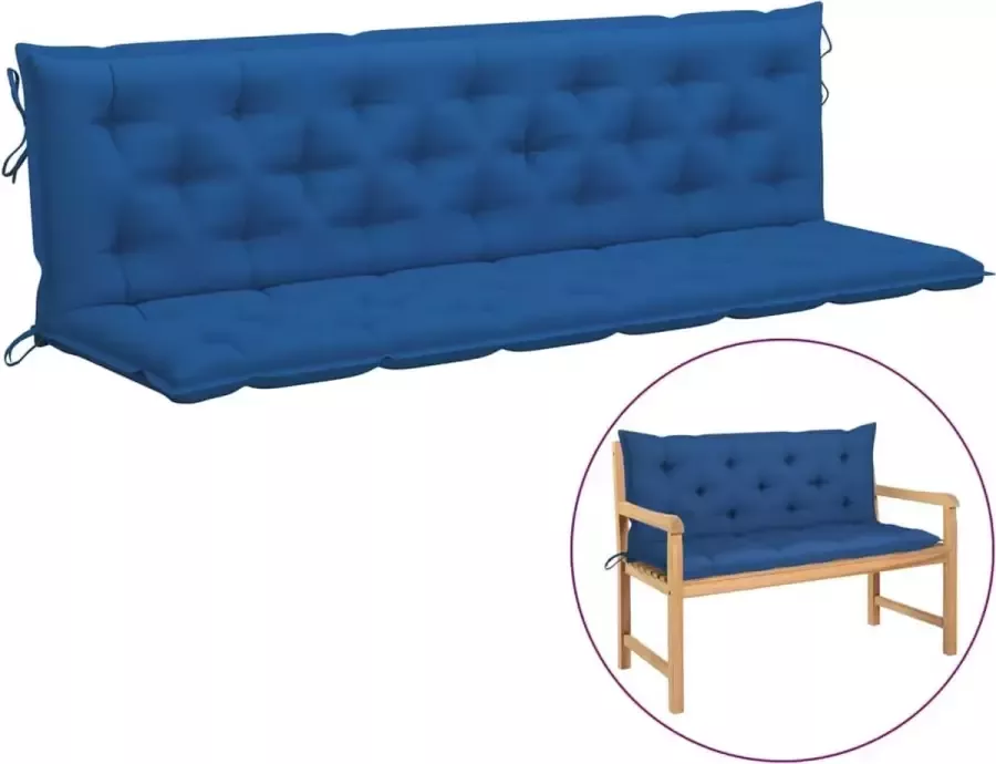 VidaLife Kussen voor schommelstoel 200 cm stof blauw