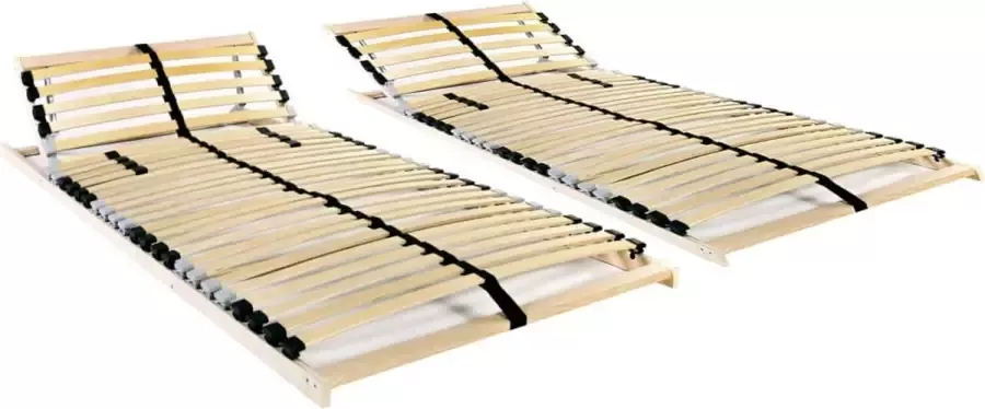 VidaLife Lattenbodems 2 st met 28 latten 7 zones 70x200 cm - Foto 2