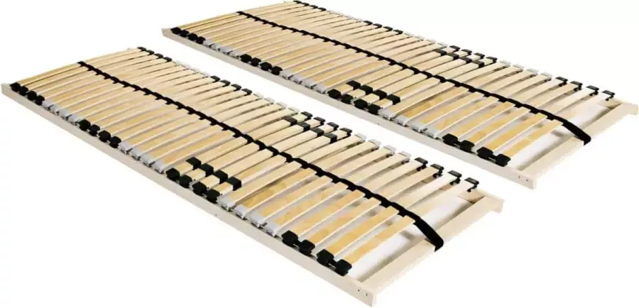 VidaLife Lattenbodems 2 st met 28 latten 7 zones 90x200 cm - Foto 2