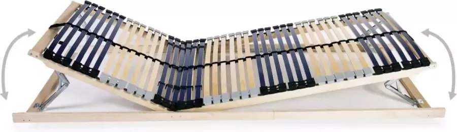 VidaLife Lattenbodems 2 st met 42 latten 7 zones 90x200 cm