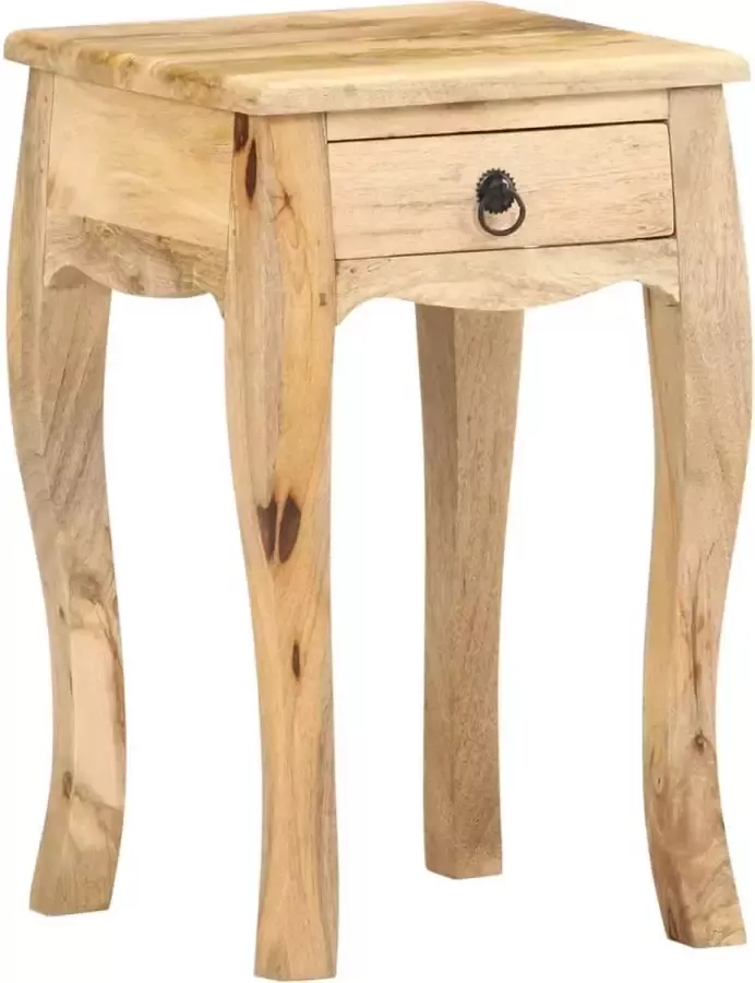 VidaLife Nachtkastje 28x28x46 cm massief mangohout