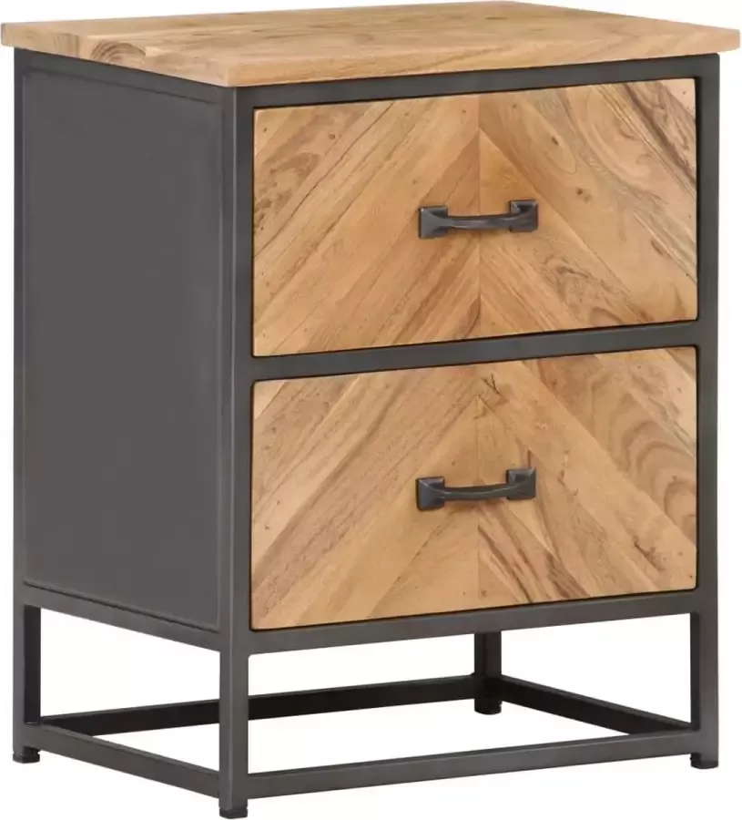 VidaLife Nachtkastje 40x30x50 cm massief acaciahout - Foto 2