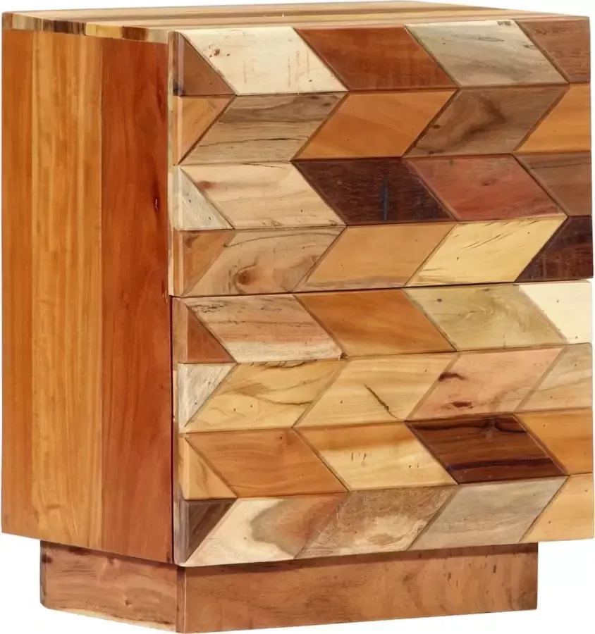VidaLife Nachtkastje 40x30x50 cm massief gerecycled hout