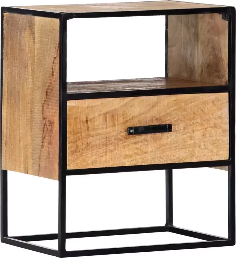 VidaLife Nachtkastje 40x30x50 cm massief mangohout - Foto 3