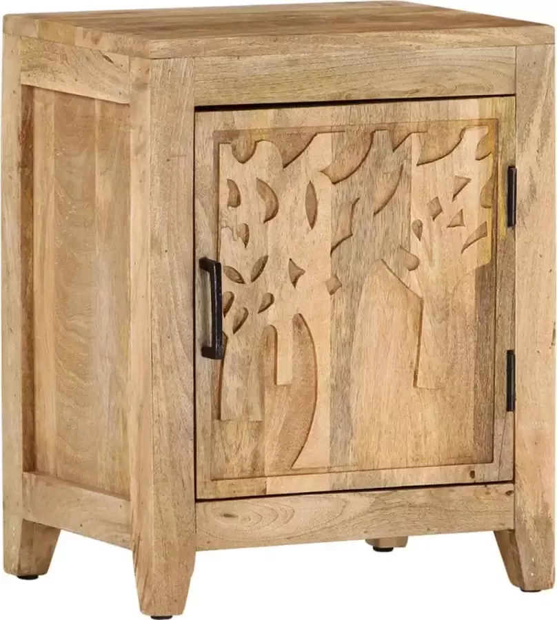 VidaLife Nachtkastje 40x30x50 cm massief mangohout - Foto 8