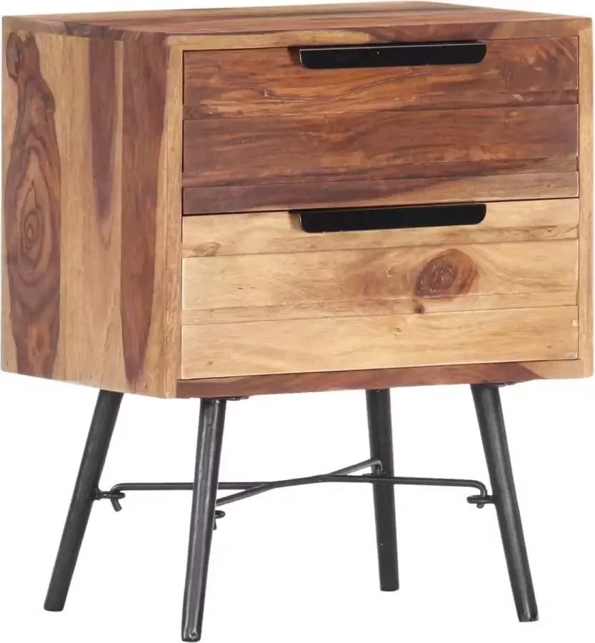 VidaLife Nachtkastje 40x30x50 cm massief sheeshamhout