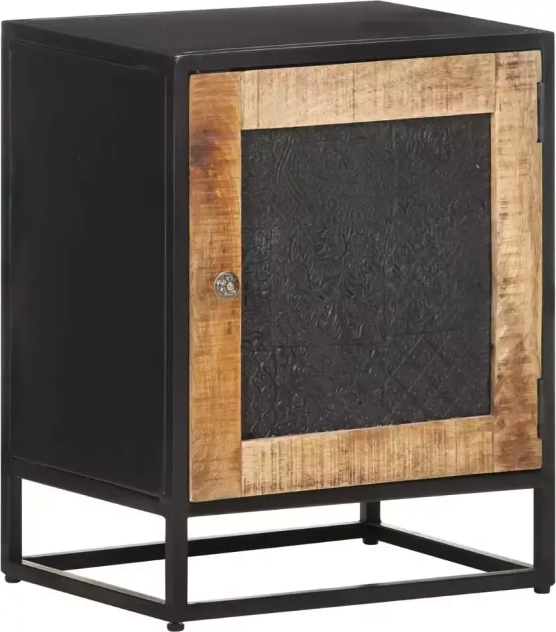 VidaLife Nachtkastje 40x30x50 cm ruw mangohout - Foto 4