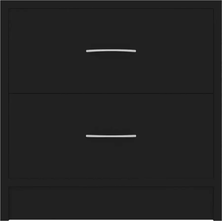 VidaLife Nachtkastjes 2 st 40x30x40 cm spaanplaat zwart - Foto 2