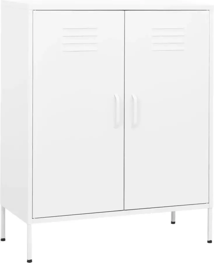 VidaLife Opbergkast 80x35x101 5 cm staal wit - Foto 3