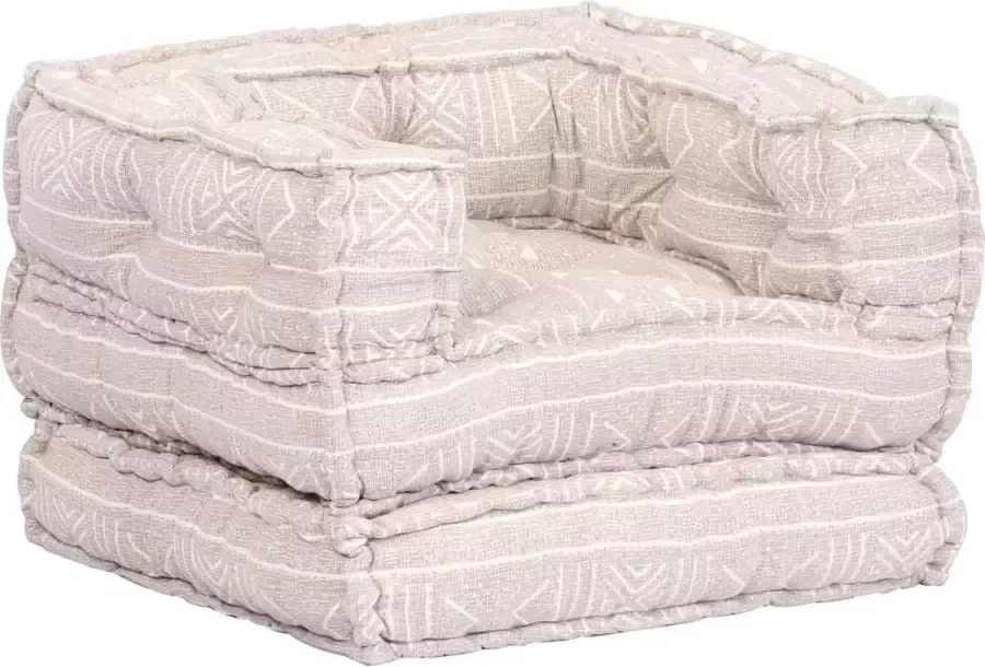 VidaLife Poef modulair stof beige - Foto 2