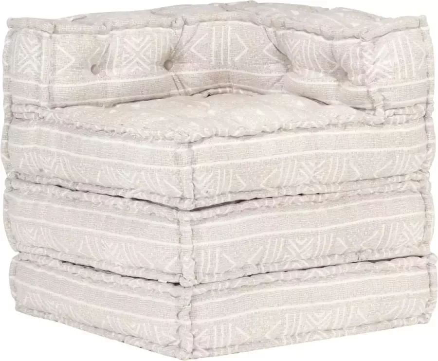 VidaLife Poef modulair stof beige