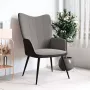 VidaLife Relaxstoel fluweel en PVC lichtgrijs - Thumbnail 2