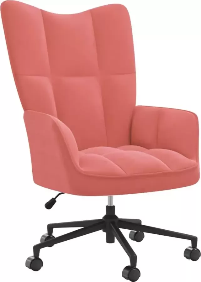 VidaLife Relaxstoel fluweel roze