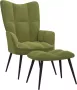 VidaLife Relaxstoel met voetenbank fluweel lichtgroen - Thumbnail 2