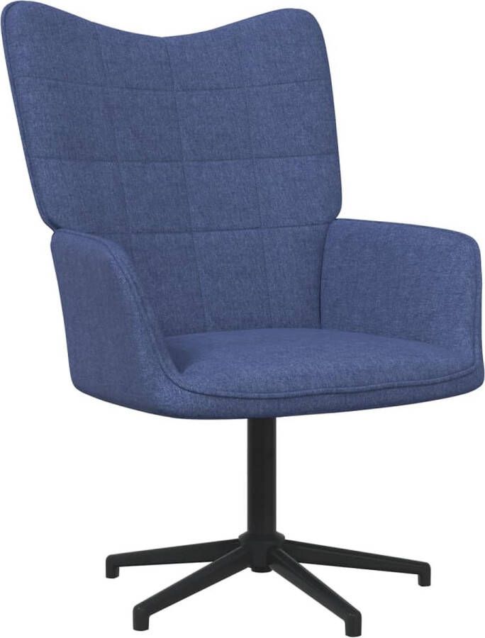 VidaLife Relaxstoel stof blauw