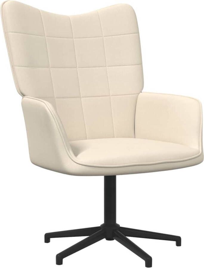 VidaLife Relaxstoel stof crèmekleurig - Foto 2