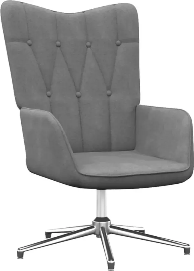 VidaLife Relaxstoel stof donkergrijs - Foto 5