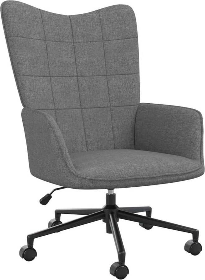 VidaLife Relaxstoel stof donkergrijs - Foto 4