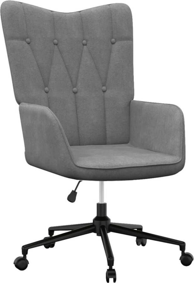 VidaLife Relaxstoel stof donkergrijs - Foto 6